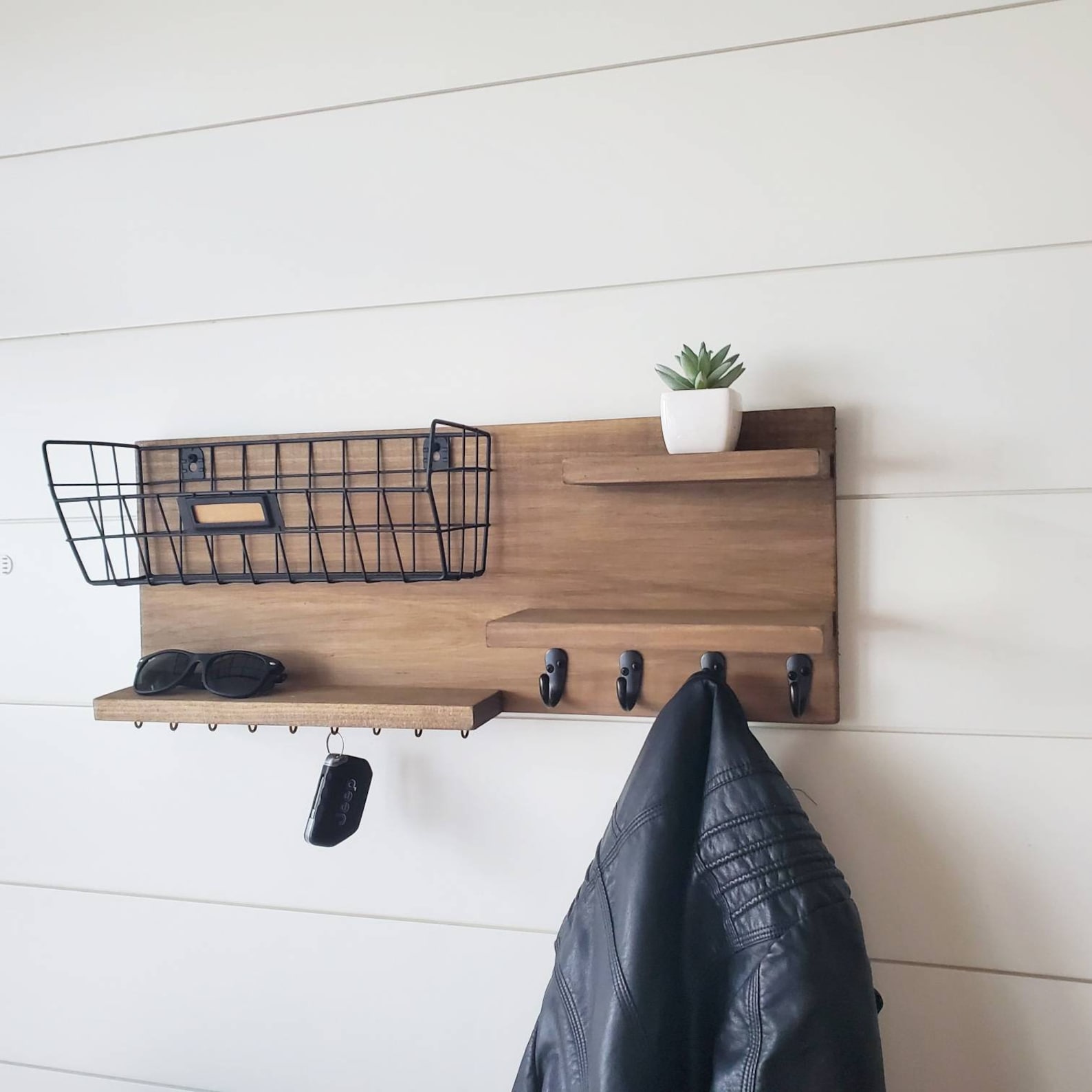 Wood Mail Key Holder Key Hanger for Wall Mail Holder Key Etsy