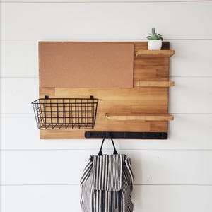Mail and Key Holder, Key hanger for Wall, Mail Holder, Wall Organizer, Wall Shelf, Key Holder with Shelf, Entryway Organizer, Wall Basket