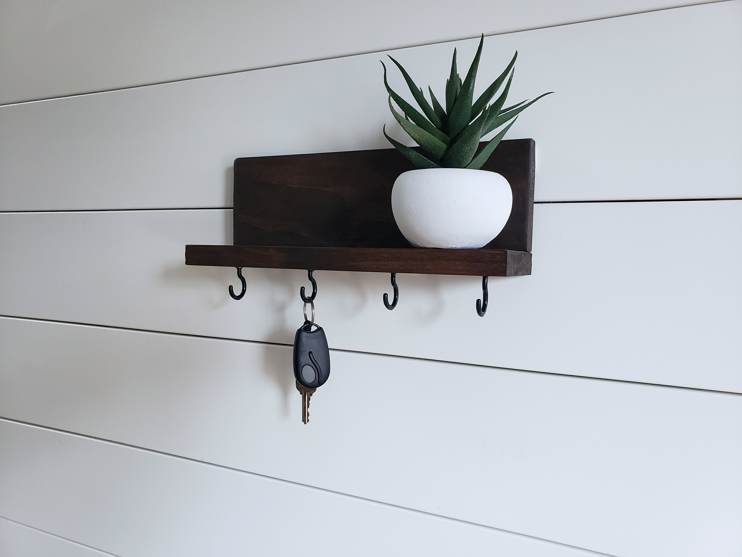 Modern Key Hanger for Wall Key Holder for Wall With Shelf Etsy