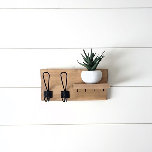Modern Key Hanger for Wall Key Holder for Wall With Shelf Etsy