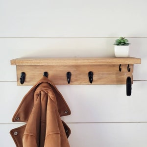 Key Hanger for Wall, Modern Coat Rack, Key Holder Shelf, Key Rack with Shelf, Entryway Organization, Entryway Key Rack, Minimalist Key Rack