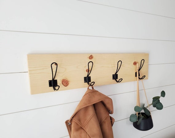 Rustic Coat Rack Modern Wall Hanger Coat Rack Wall Mount Wood