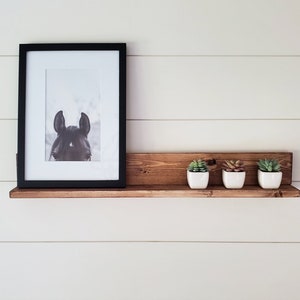 Rustic Floating Ledge Shelf, Photo Ledge , Wooden Shelf , Book Ledge , Wall Ledge, Floating Shelves ,Picture Ledge,