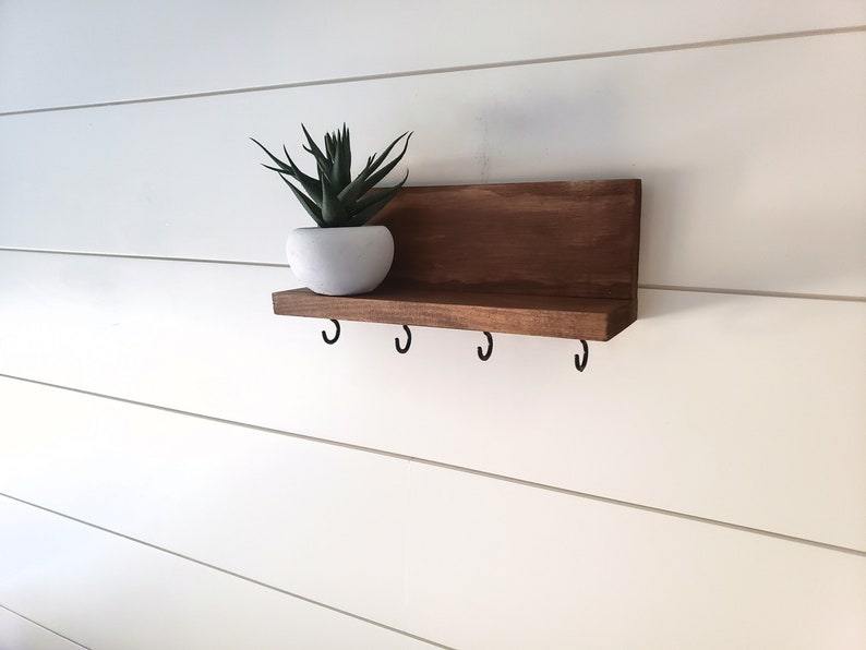 Key Hanger for Wall Key Holder for Wall With Shelf Key Ring Etsy