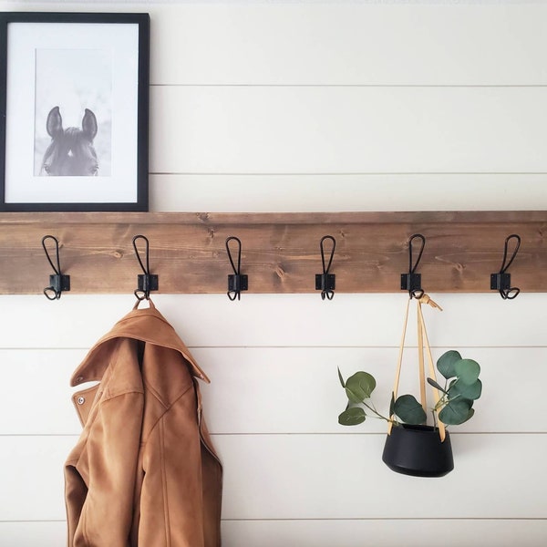 Wall Coat Rack with Shelf, Wall Mounted Coat Rack with Shelf, Rustic Coat Rack with Shelf, Wall Shelf with Hooks, Towel Rack with Shelf,