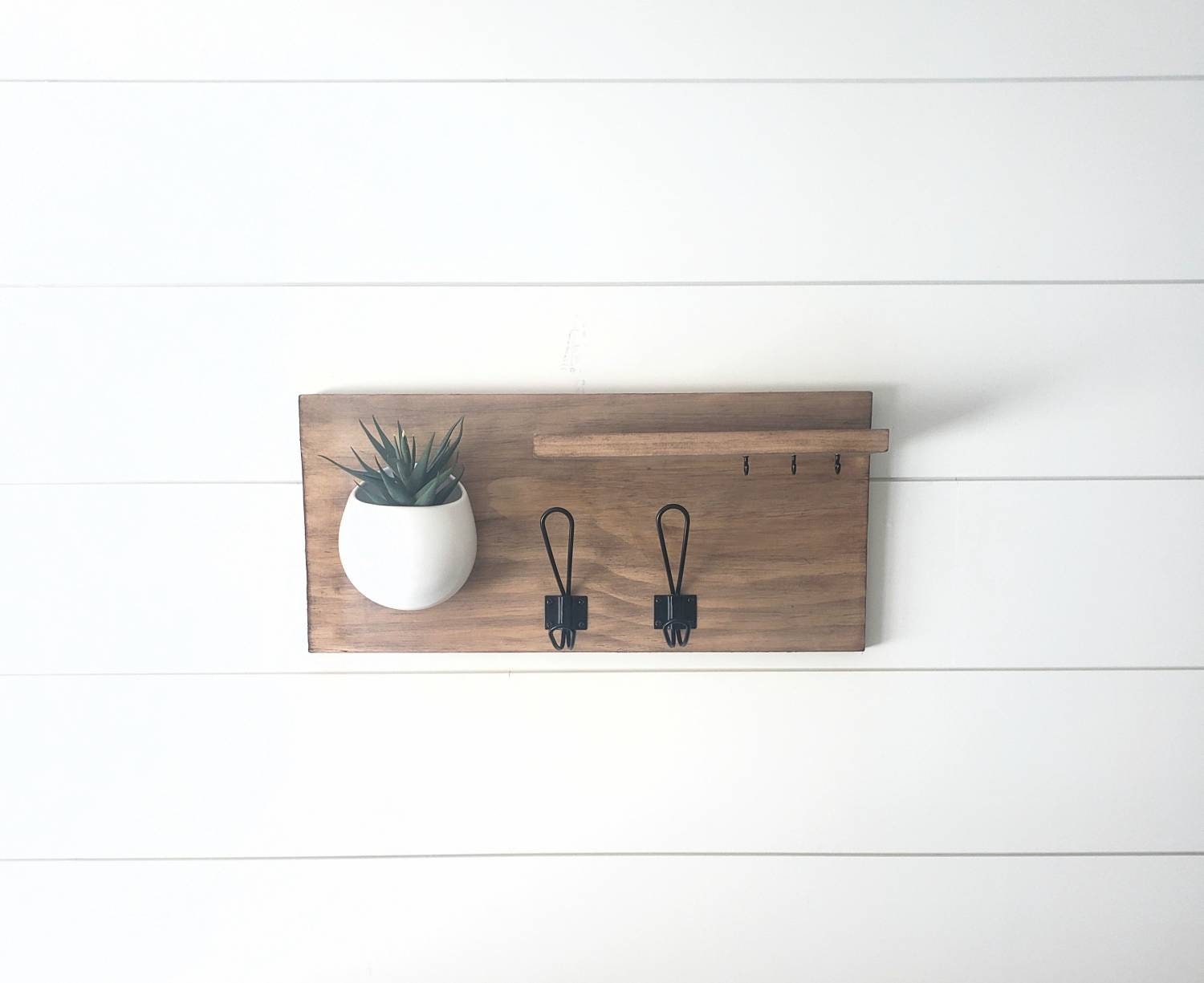 Organizador de la entrada con estante estante de gancho | Etsy