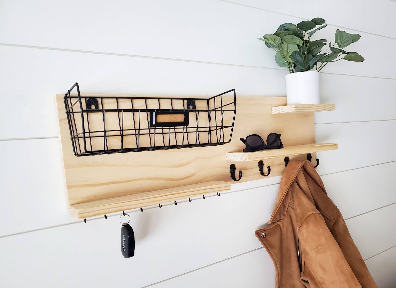 Wood Mail Key Holder Key Hanger for Wall Mail Holder Key Etsy