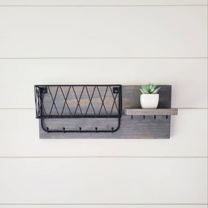 Mail and Key Holder, Key Holder for Wall, Mail Holder, Key Holder Wallet, Key Holder with Shelf, Entryway Organizer, Entry Way Key Orgnaizer