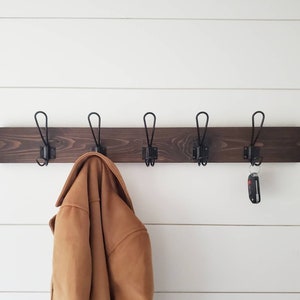 Rustic Coat Rack, Coat Hanger, Coat Rack Wall Mount, Wood Wall Coat Rack, Farmhouse Coat Rack, Coat Rack, Bathroom Towel Rack