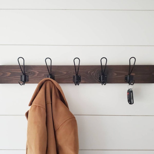 Rustic Coat Rack, Coat Hanger, Coat Rack Wall Mount, Wood Wall Coat Rack, Farmhouse Coat Rack, Coat Rack, Bathroom Towel Rack