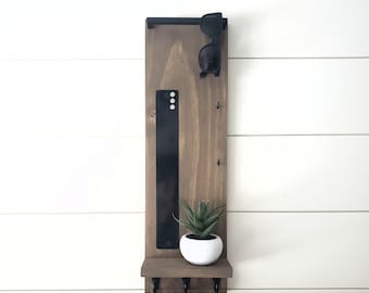 Modern Key Hanger for Wall, Key Holder for Wall With Shelf, Key Ring Holder for Wall, Entryway Organization, Key Rack Shelf