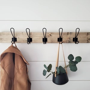 Rustic Coat Rack, Coat Hanger, Coat Rack Wall Mount, Wood Wall Coat Rack, Farmhouse Coat Rack, Coat Rack, Bathroom Towel Rack