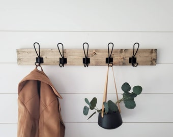 Rustic Coat Rack, Coat Hanger, Coat Rack Wall Mount, Wood Wall