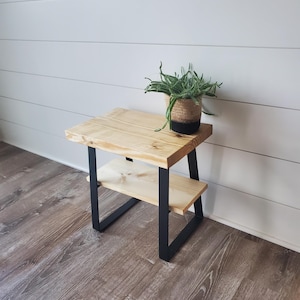 Farmhouse Bench, Handmade Rustic Bench, Handmade Entryway Bench, Black Metal Trapezoid Bench, Industrial Bench