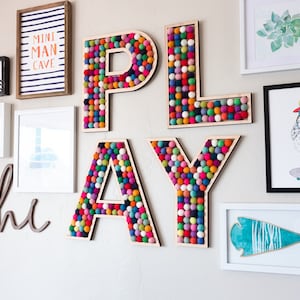 PLAY room wall letters