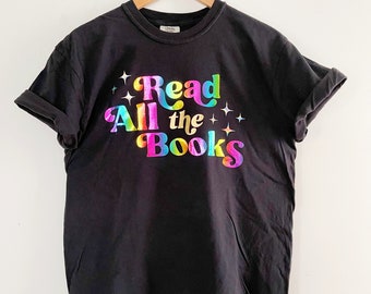 Read All the Books Black T-Shirt