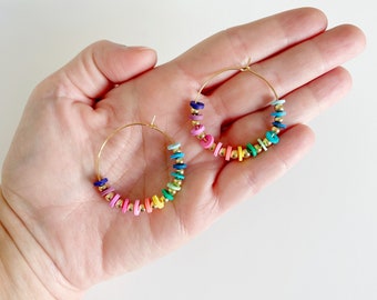 Rainbow Gradient Hoops