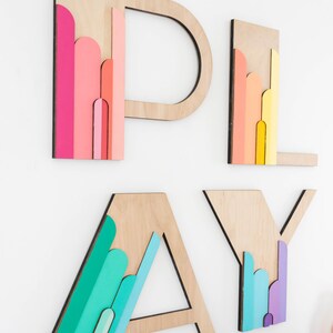 Art Deco Rainbow PLAY Letters image 4