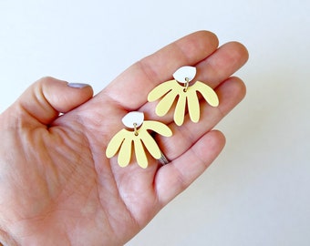 Yellow Daisy Stud Earrings
