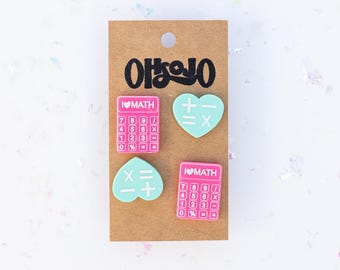 Math Teacher Stud Earring set