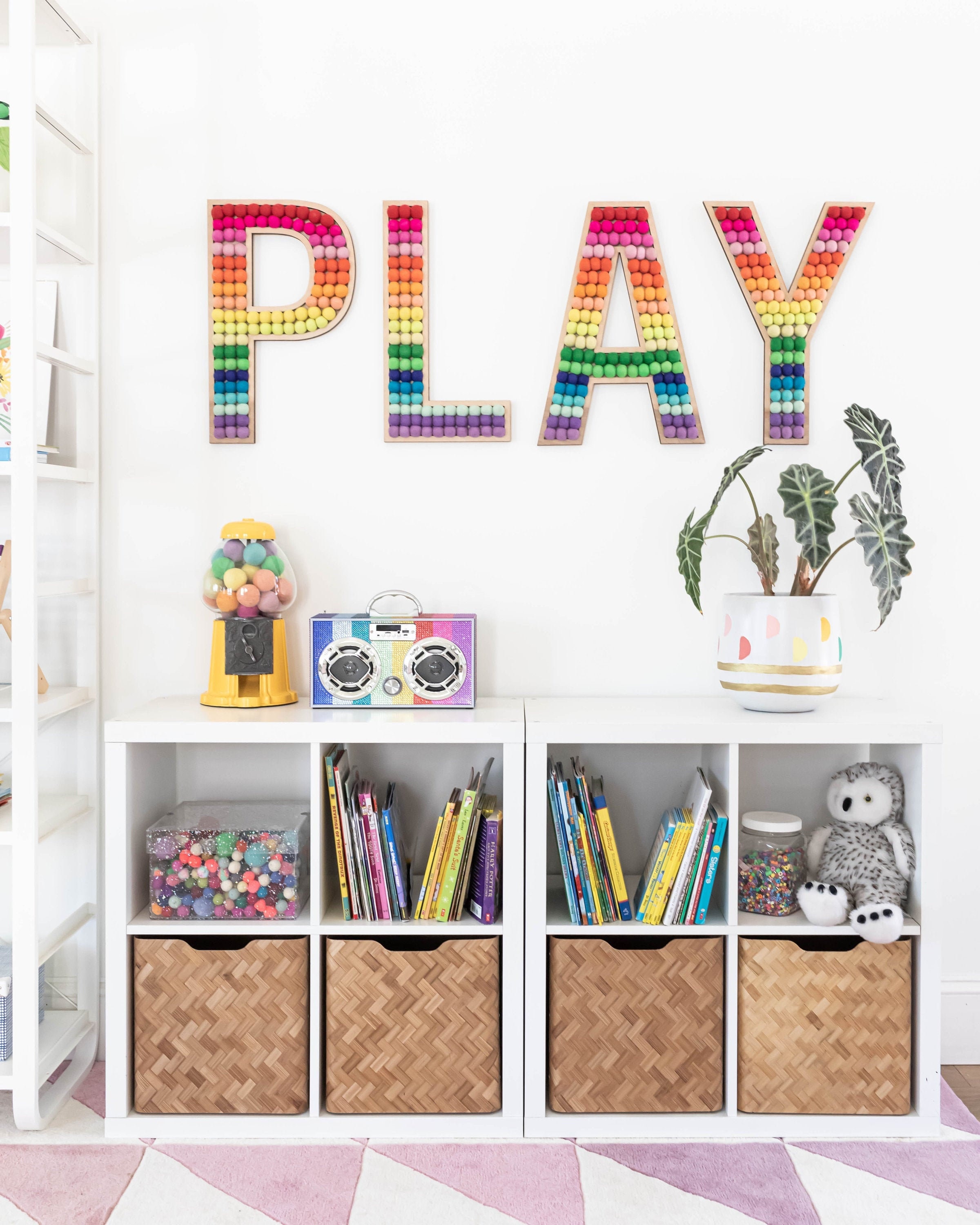 Play Room Lettering Tall Rainbow PLAY Room Letters - Etsy