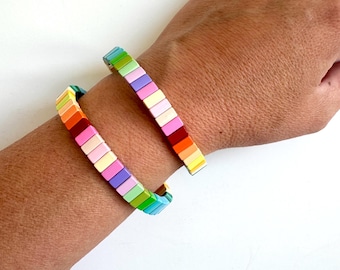 Rainbow Tile Bracelet