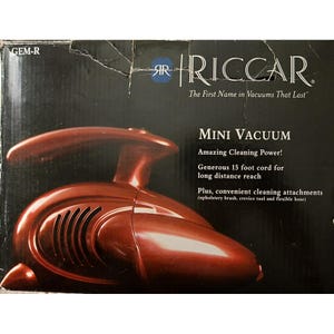 Riccar GEM-R Mini-Handstaubsauger Metallic Rot mit 4 m Netzkabel