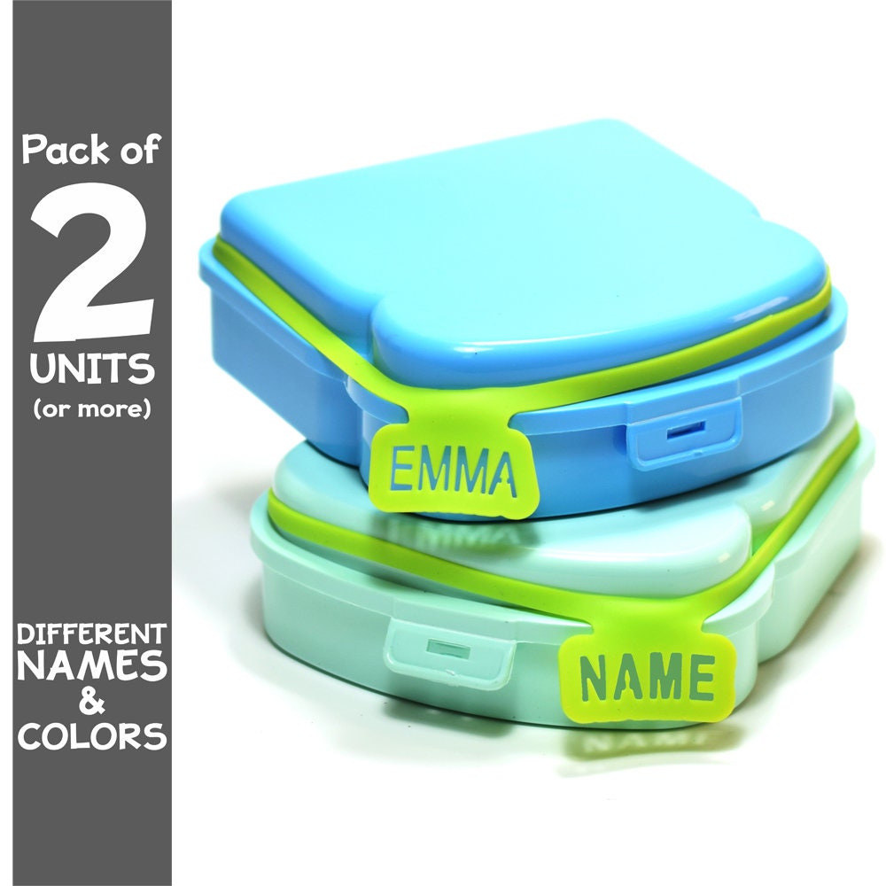 Personalized name tags labels for lunch box and containers. Personalized Kids Lunch box. Silicone tag. Perfect for Back to School. Pack of 2
