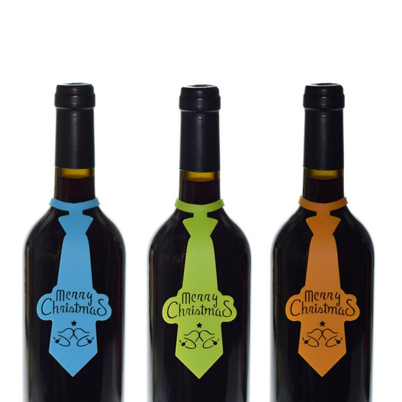 Christmas Labels For Wine Bottles Wine Bottle Labels Wine Etsy