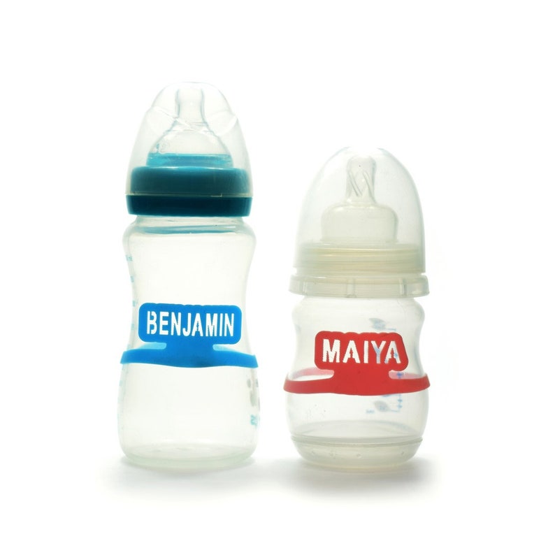 Custom name label for Baby Bottle. Pack of 2 Etsy