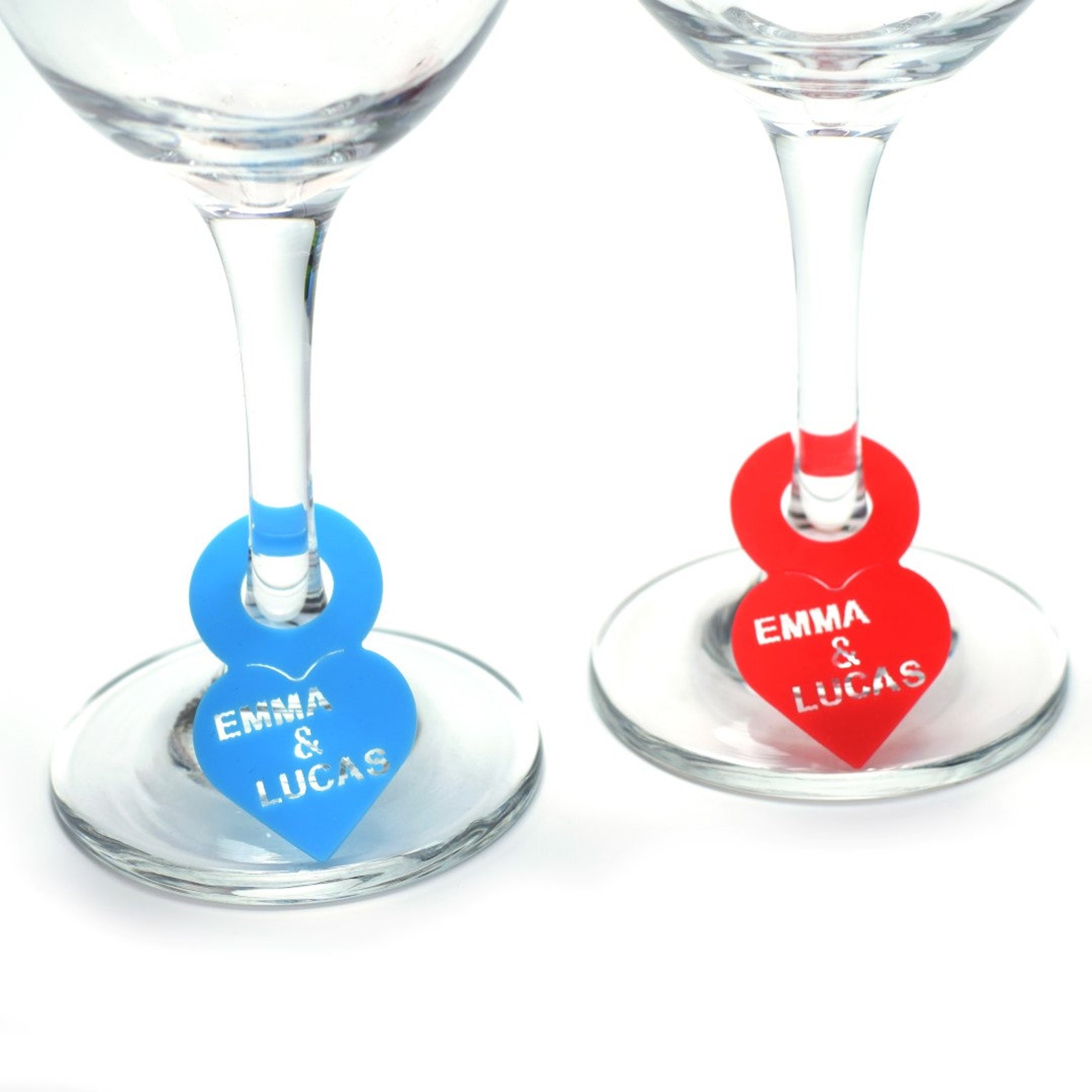 Personalized wine glass charms. Custom Identifier Tags for Etsy