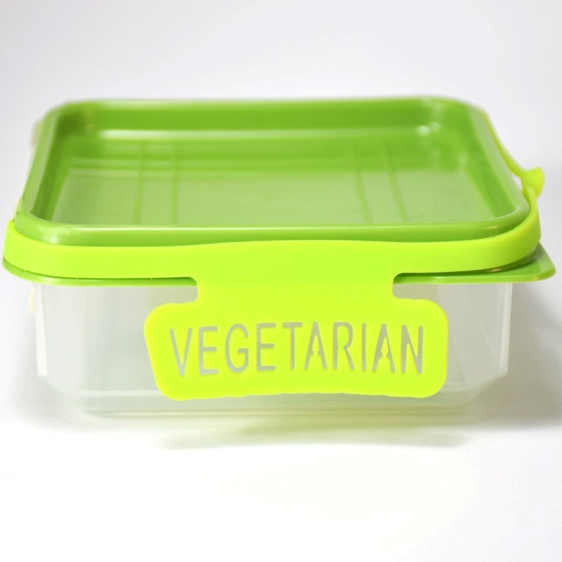 VEGAN food labels for tupperware and containers. Pack of 2 Etsy