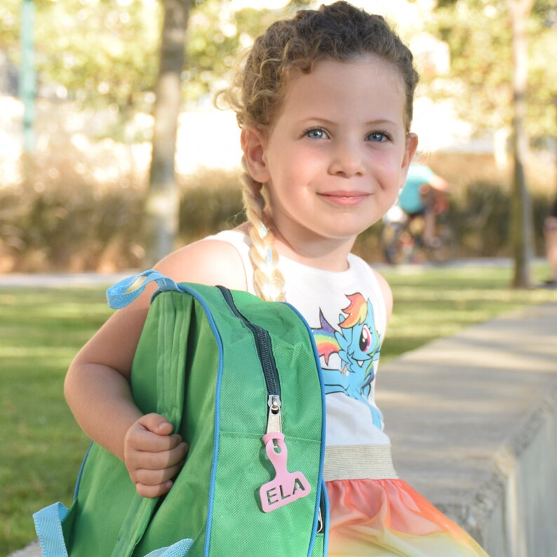 Personalized backpack name tag. Personalized silicone label Etsy