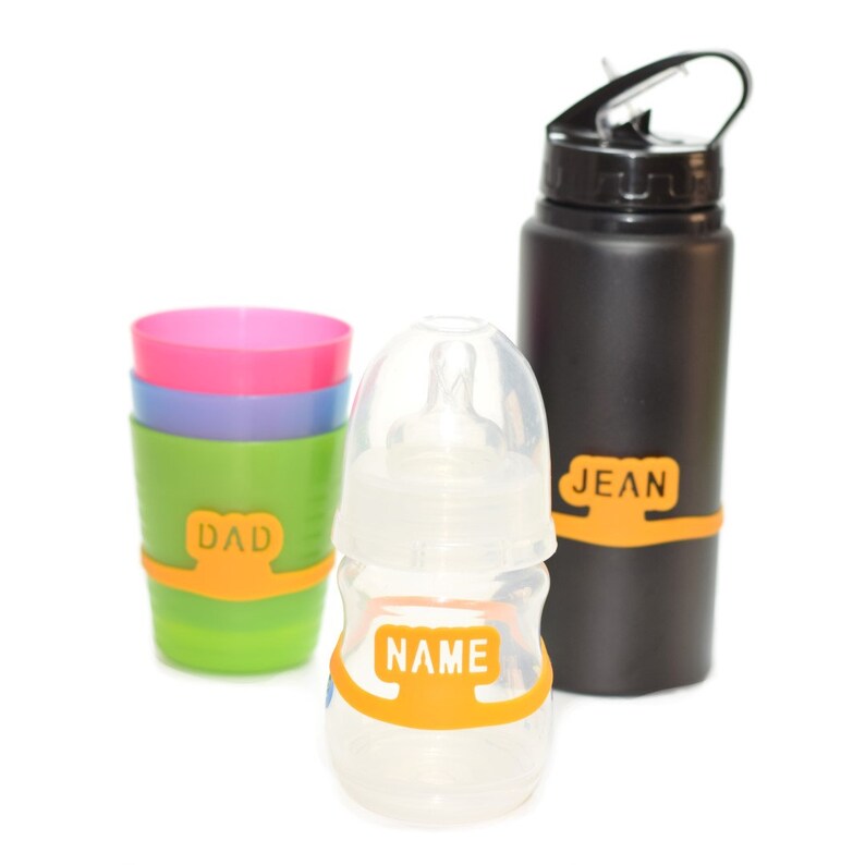 Personalized silicone Labels for baby bottles and sippy cups. Etsy