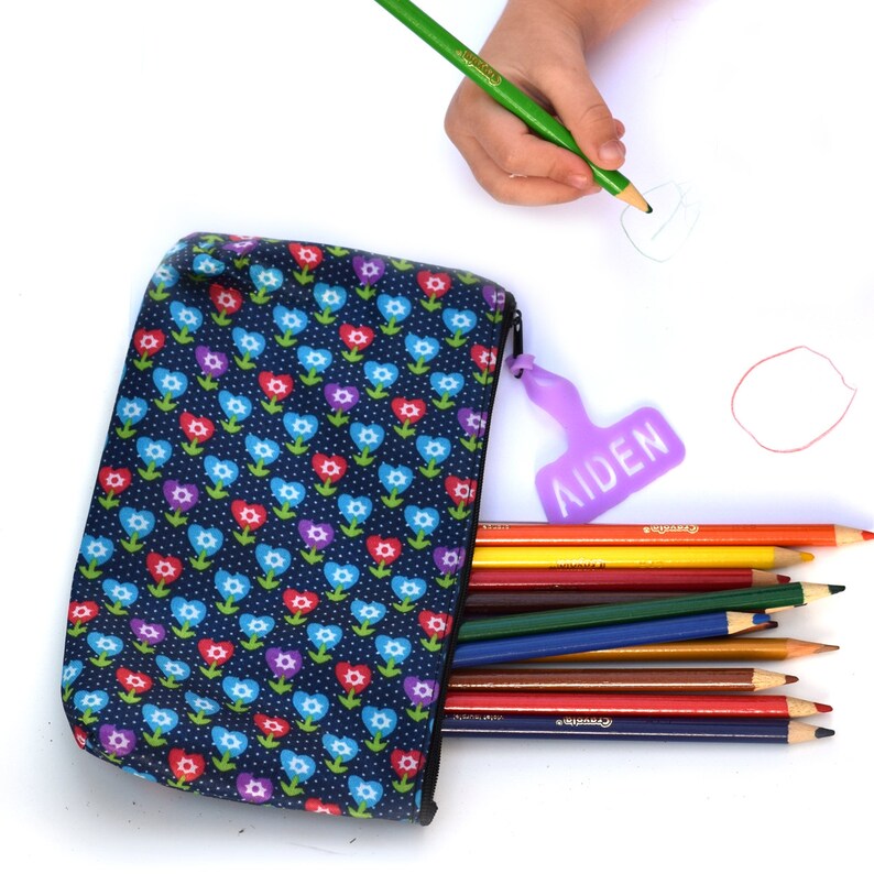 Personalized Pencil case Name Tag. Custom name label for Etsy