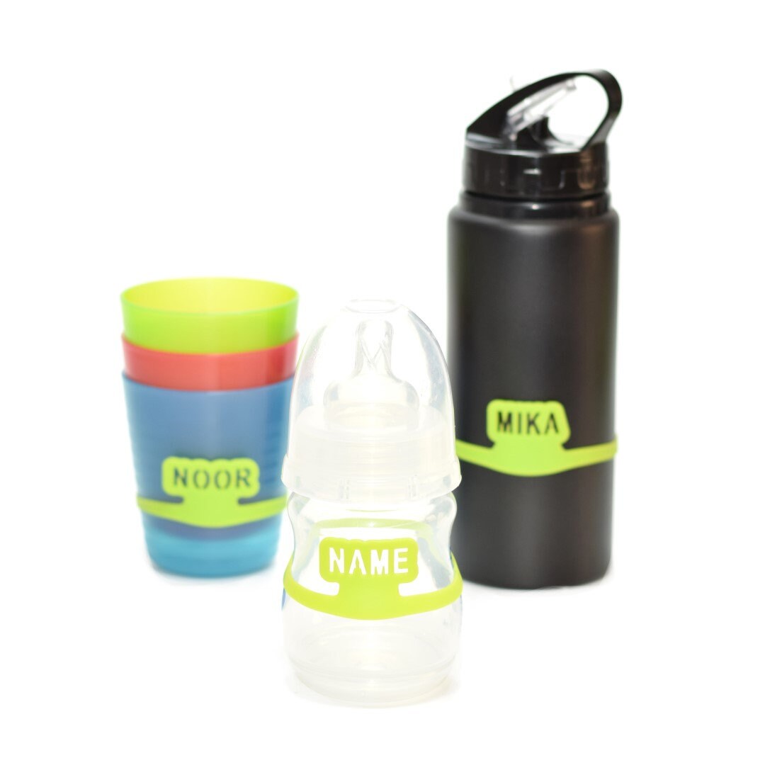 Personalized silicone Labels for baby bottles and sippy cups. Etsy