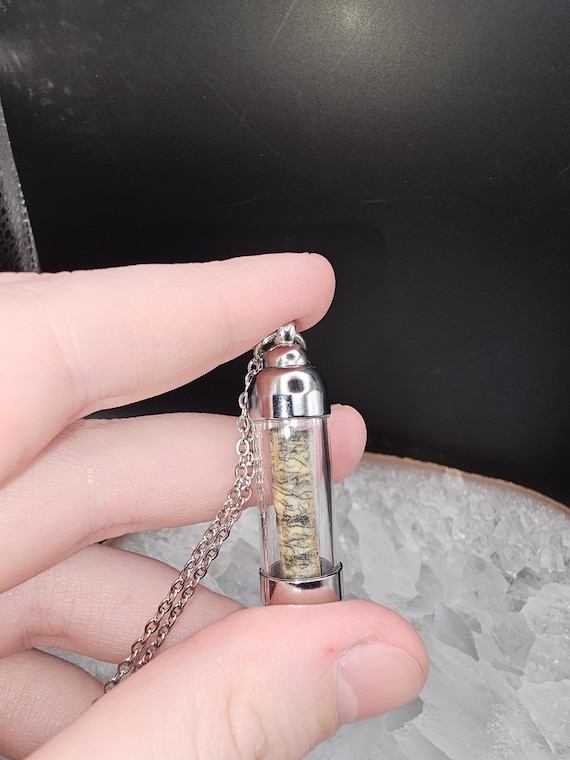 Fossil Capsule Pendant Necklace