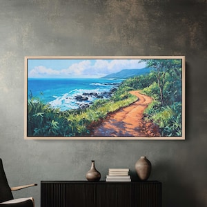 Road to Hana, Maui Hawaii Art, Beach Painting, Scenic Drive