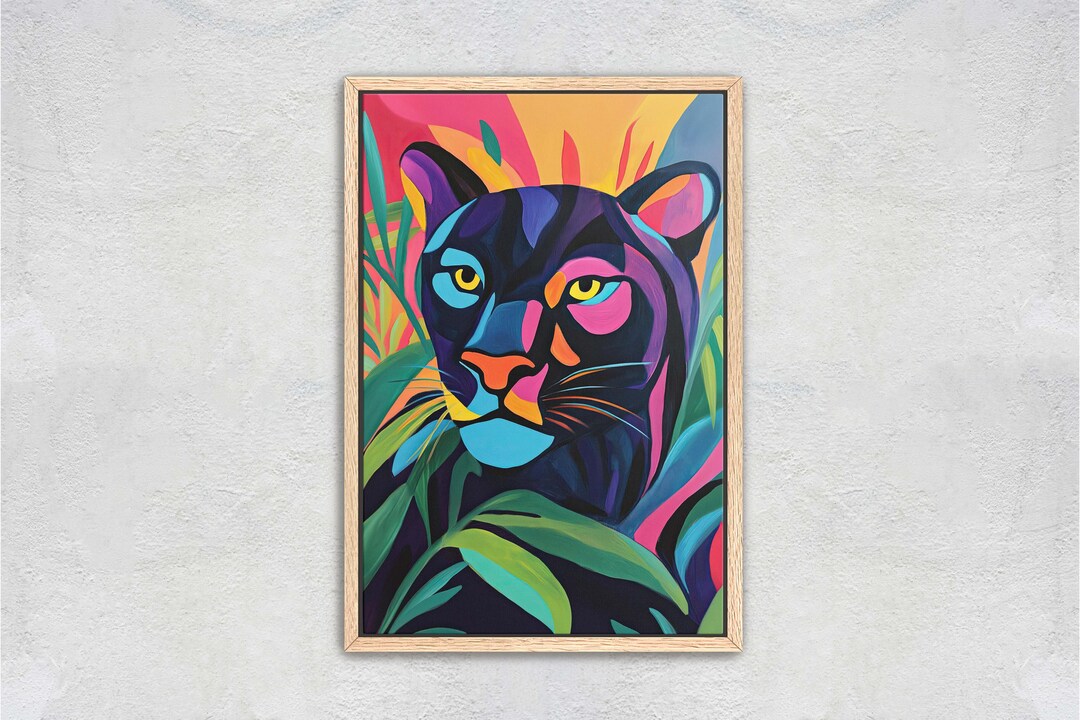 Abstract Panther Art, Modern Panther, Matisse Inspired, Pop Art - Etsy