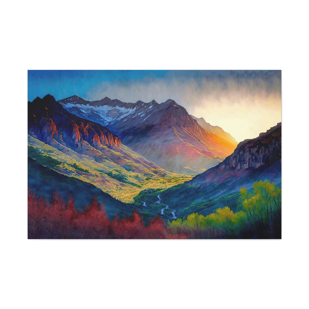 Telluride Colorado Art Ready to Hang Large Print, Oil Painting ...