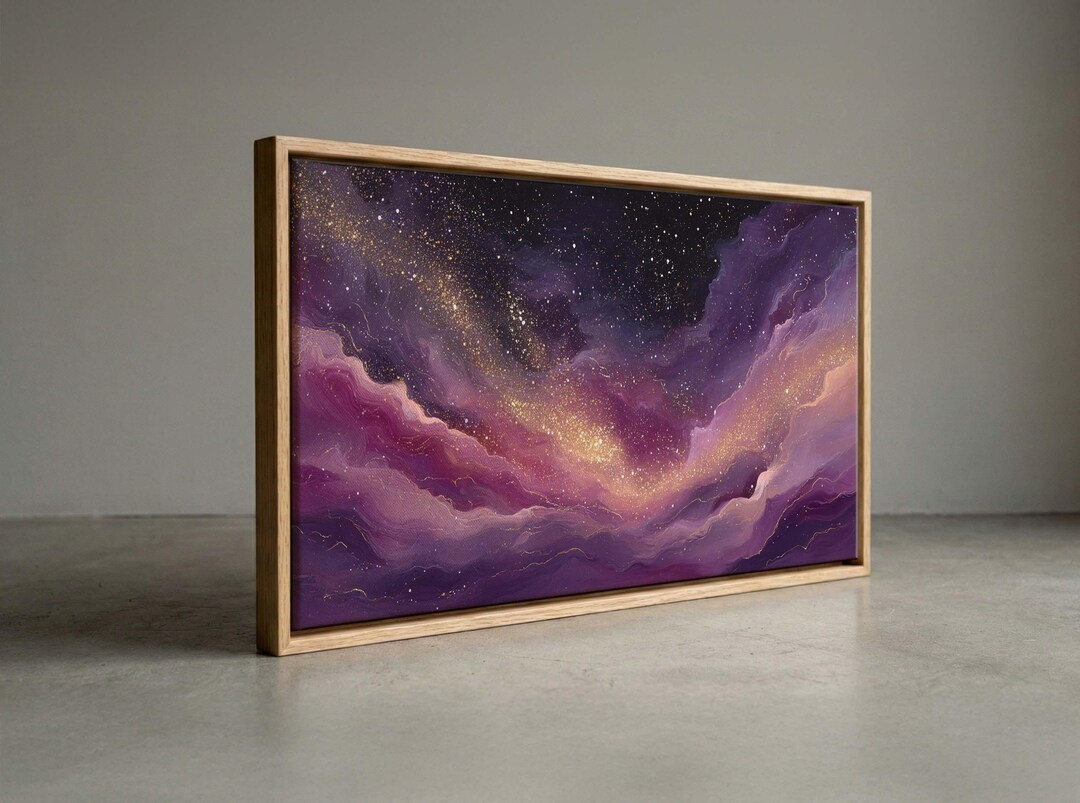 Swirling Purple Nebula Galaxy Canvas Print Abstract Space Wall Art - Etsy