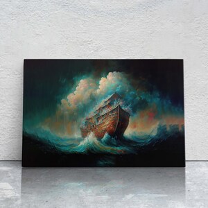 Noahs Ark Canvas Art Ready To Hang | Oil Painting | Expressionism