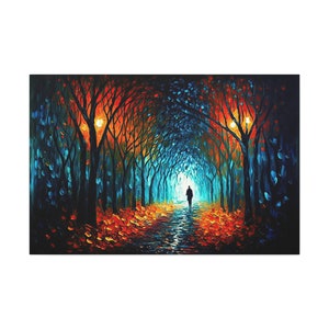 Fall Trees Peaceful Canvas Art Ready To Hang | Fantasy