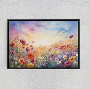 Floral Abstract Canvas: Colorful Home Decor (Framed, Hanging Hardware Included) image 6
