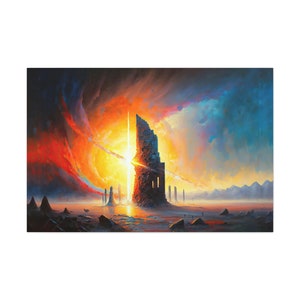 Collision Asteroid Canvas Art Ready To Hang | Science Fiction | Fantasy