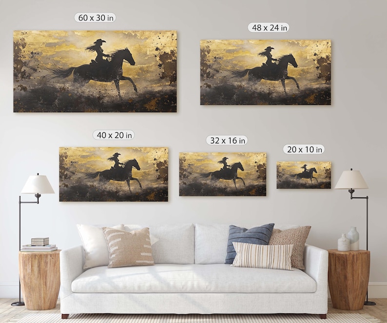 Upgrade Your 48x24 Inches 'Rustic Horse Ranch' (Style 2) Canvas To 60x30 Inches main image 0