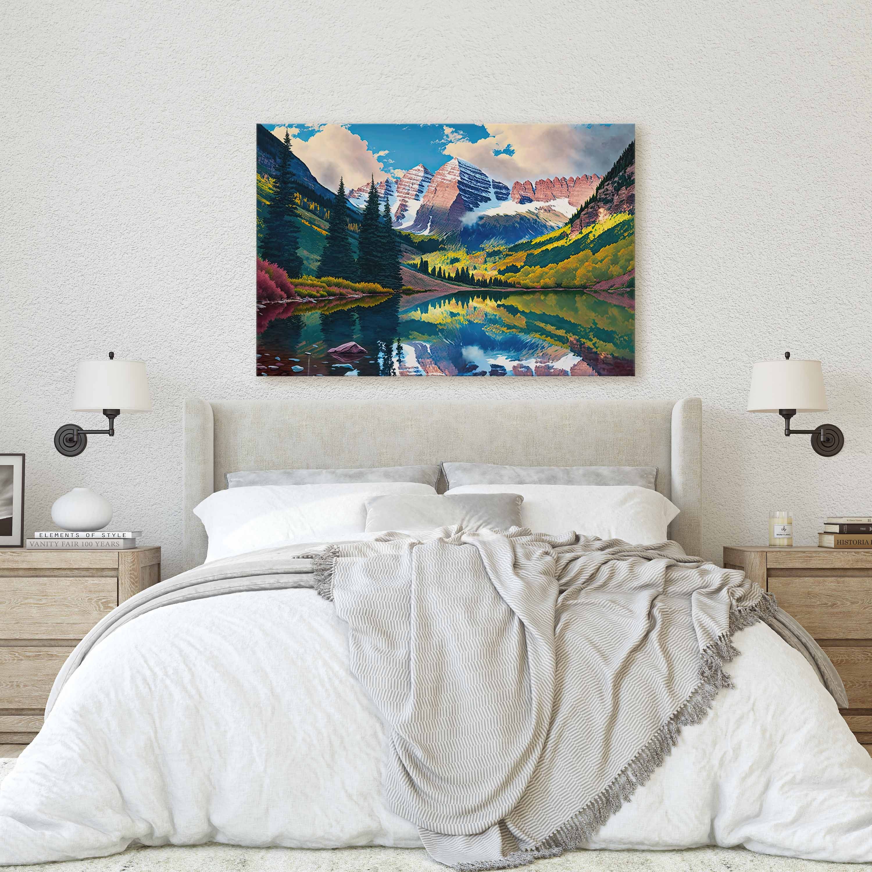 Aspen Colorado, Mountains Canvas Art Ready to Hang Large Print, Oil ...