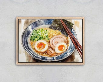 Ramen Print, Japan Art, Food Print, Kitchen Art