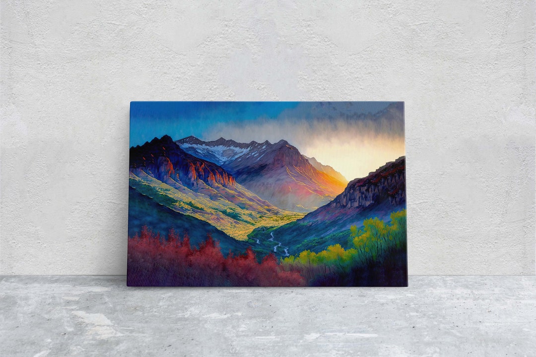 Telluride Colorado Art Ready to Hang Large Print, Oil Painting ...