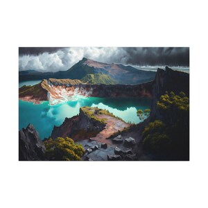 Mount Kelimutu lakes Canvas Art